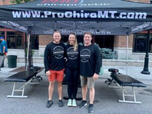 Pro chiro at annual Sweet Pea 5k and 10k